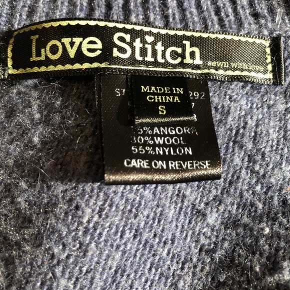 Blue sweater/poncho - Picture 4 of 5